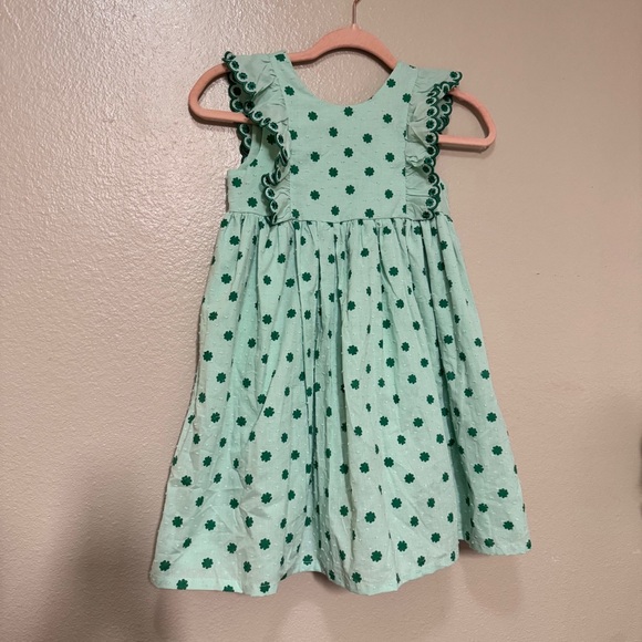 Isaac Mizrahi Other - Isaac Mizrahi Light Green Kids Dress with Clovers